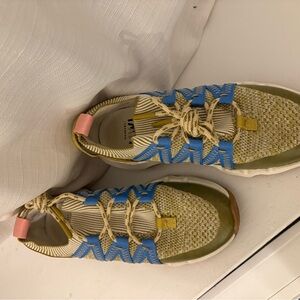 Madewell Pink and Tan Slip-On Shoes